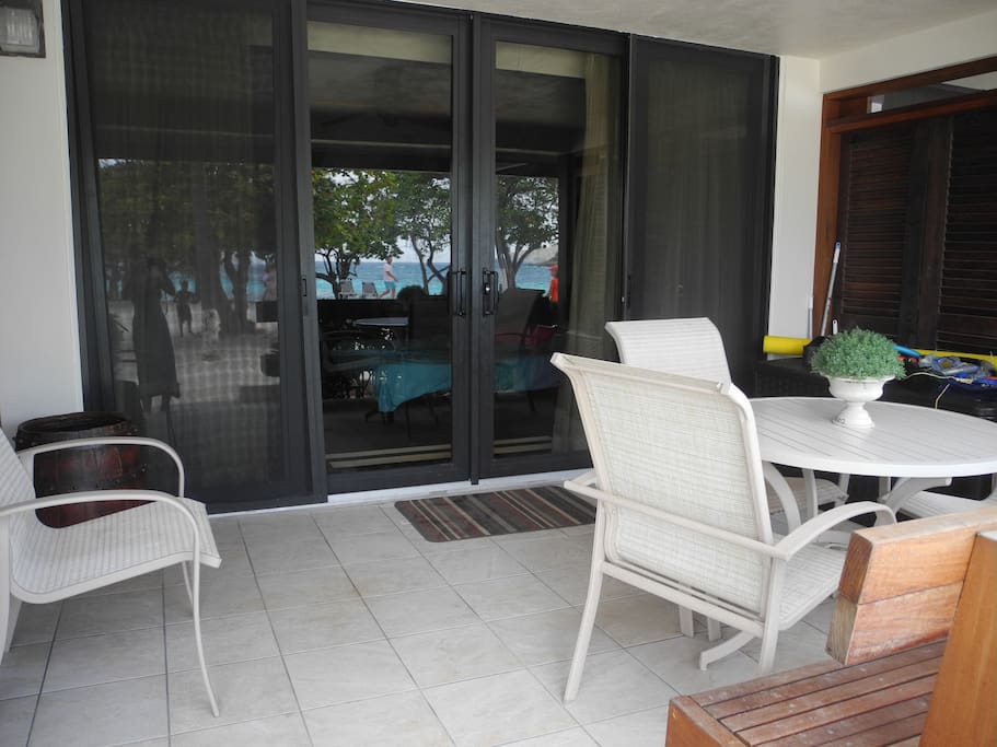 private terrace and outdoors dining table and chairs