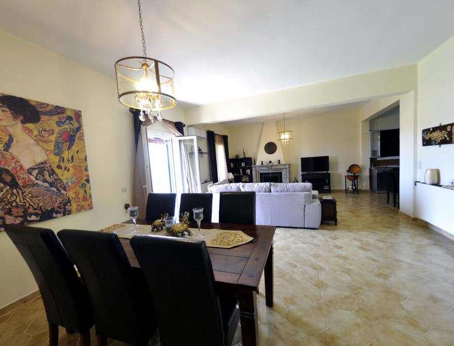 The dining area