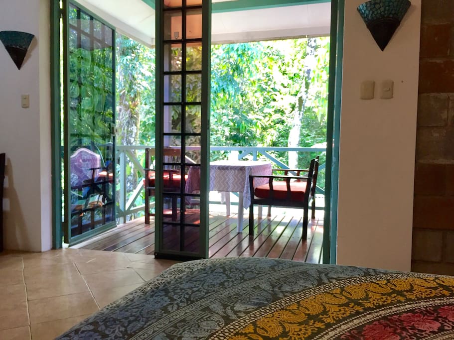 master room opens up to jungle view balcony