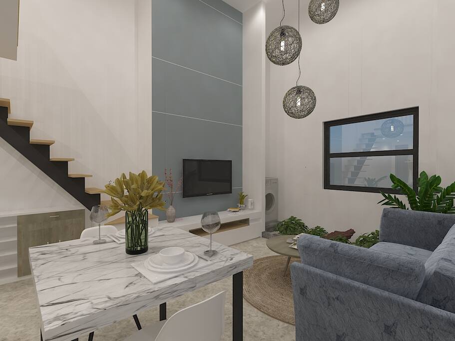 Apartment for 2 guest with mezzanine.