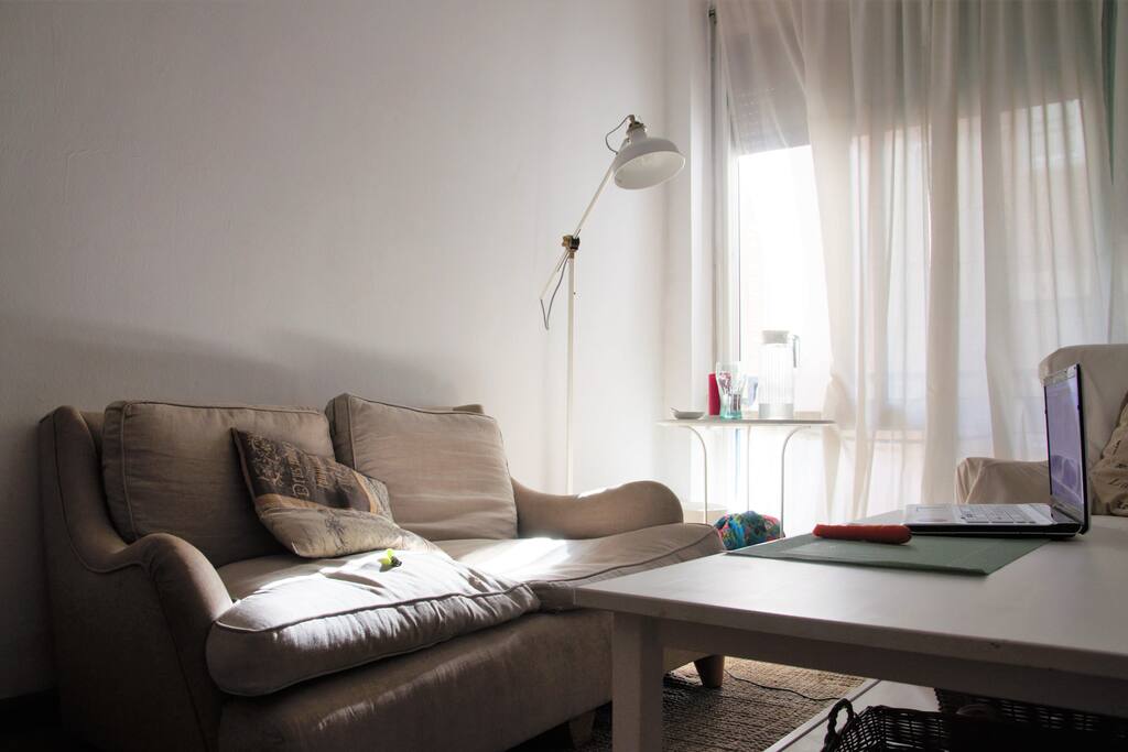 The living room is where we usually meet to eat diner or drink some beers and tell stories. We love to chat and we definetly love to hear someone else's adventures!