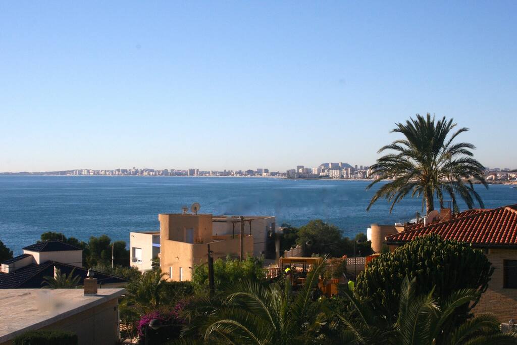 Vue mer depuis le toit terrasse.