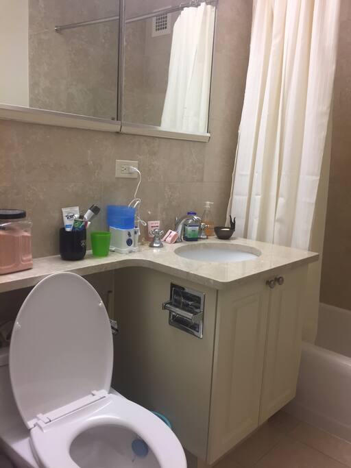 Bathroom with full shower