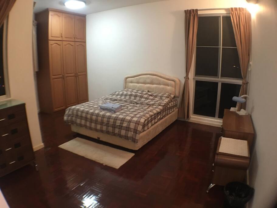 Master bedroom with bathroom attached.