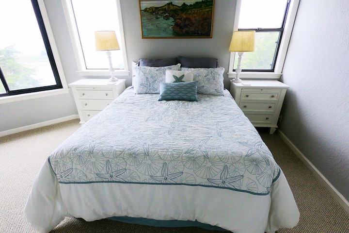 Second floor- Master Bedroom with attached bath. Ocean and river views.