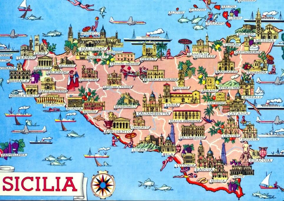 Importante posizione strategica per chi vuole visitare la parte meridionale, occidentale e orientale della Sicilia