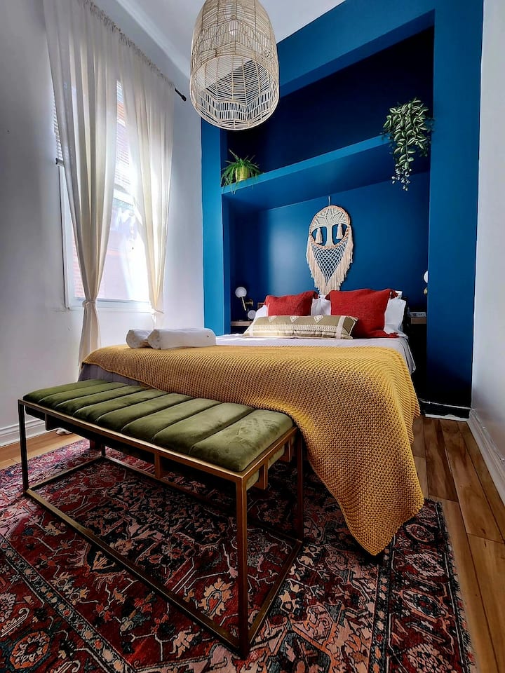 Acogedora habitación tamaño queen para dos