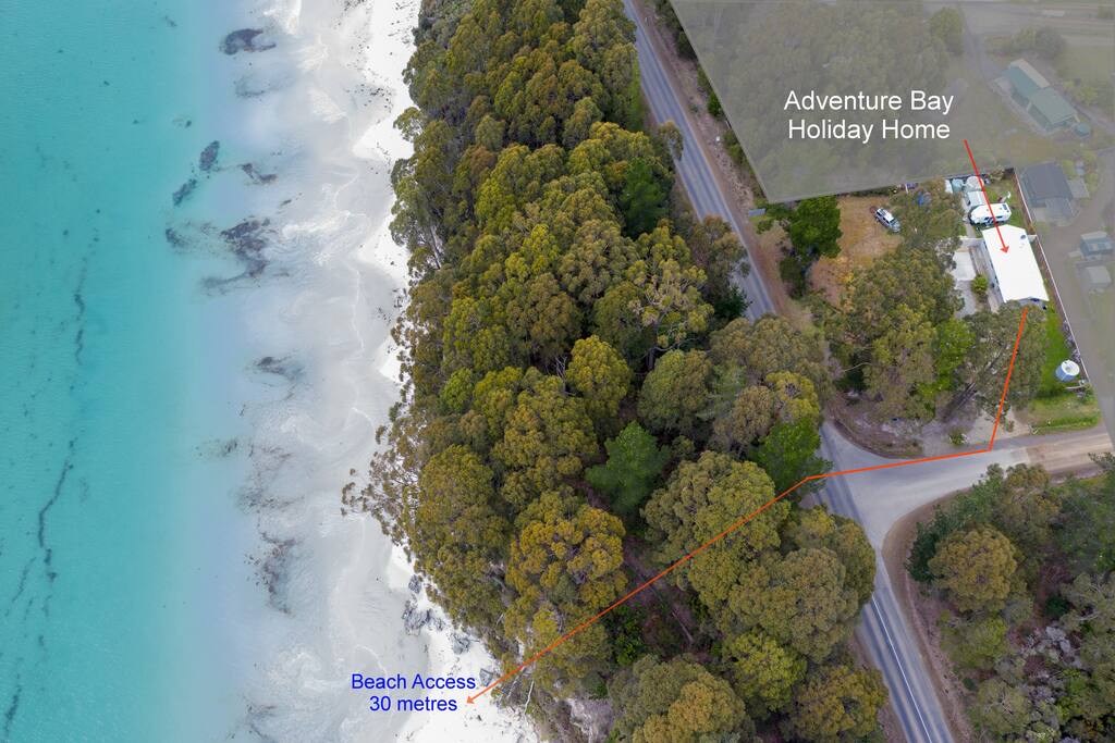 Just 30 metres to our secluded beach