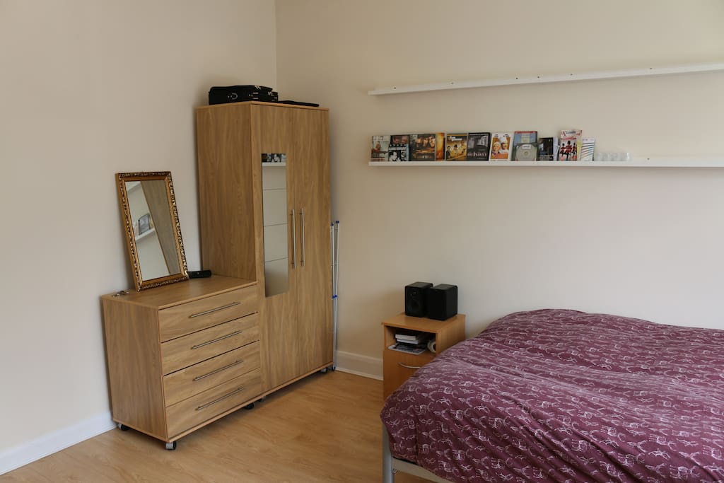 Bedroom with cupboards
