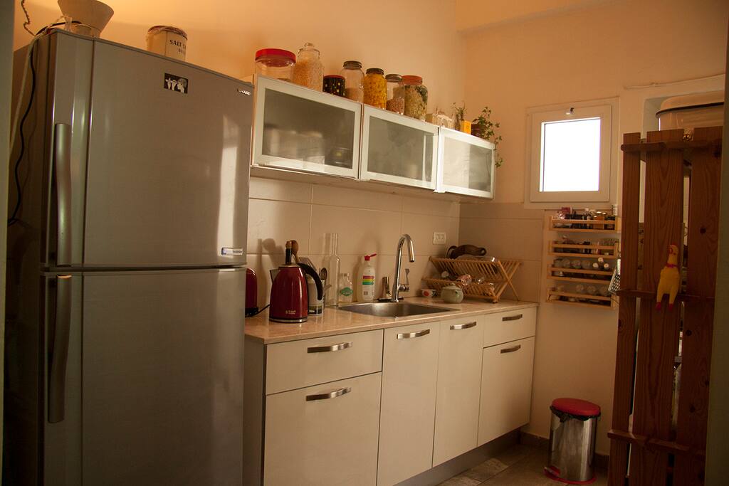 the kitchen