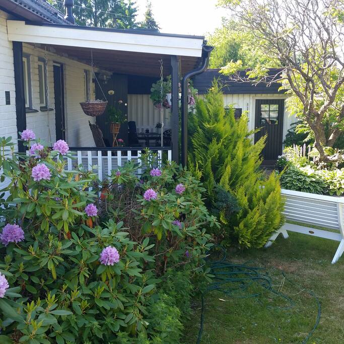 The front of the house.