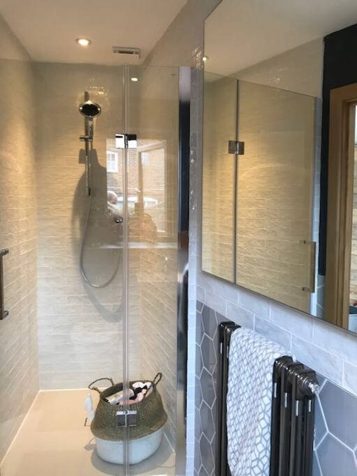 private en suit shower .... all very clean and new