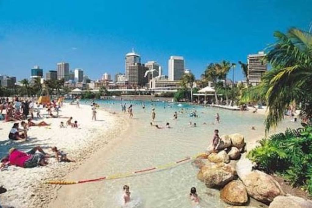 South bank parklands pool and beach.