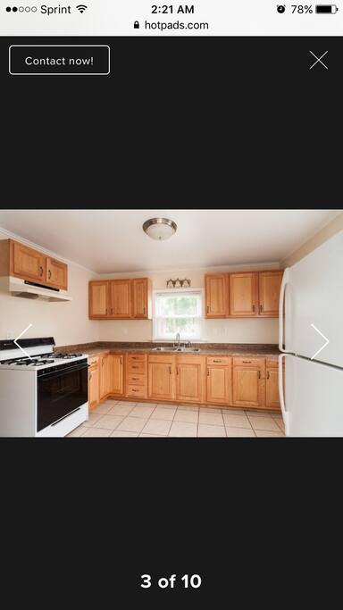 Kitchen complete with plenty of pots, pans, and dishes!