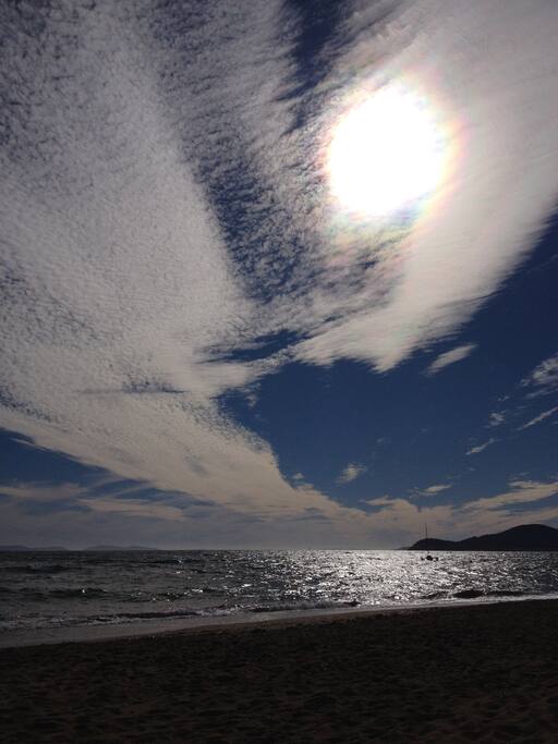 la plage en hiver