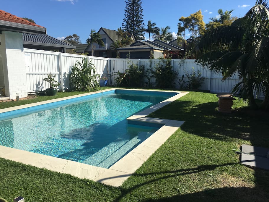 Magnesium pool- no salt, chlorine or other nasty chemicals . Takes the stress out of your day!