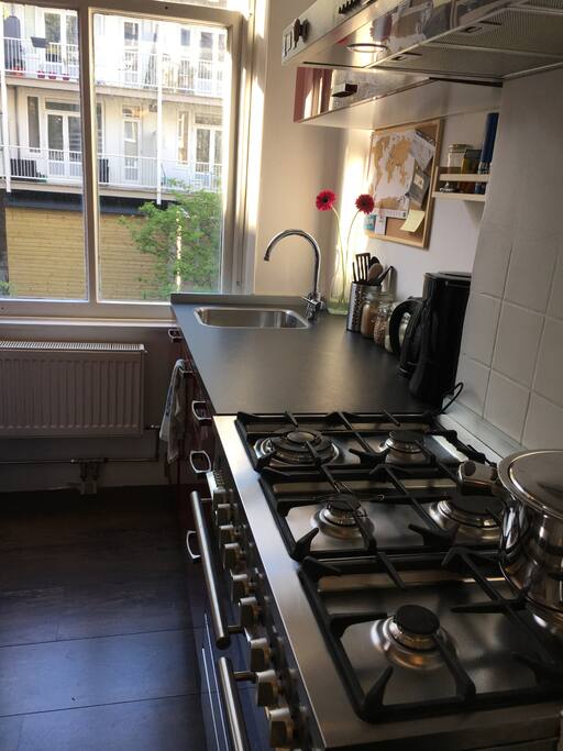Fully equipped kitchen with dish washer and washing machine at your disposal.