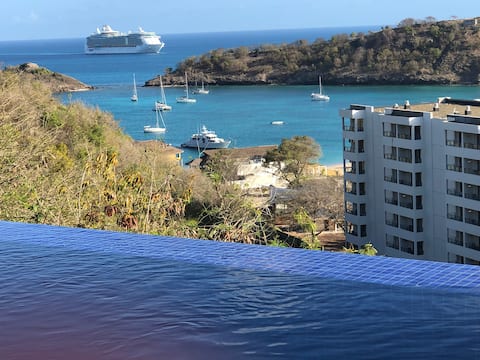 Private villa with heated infinity pool & views