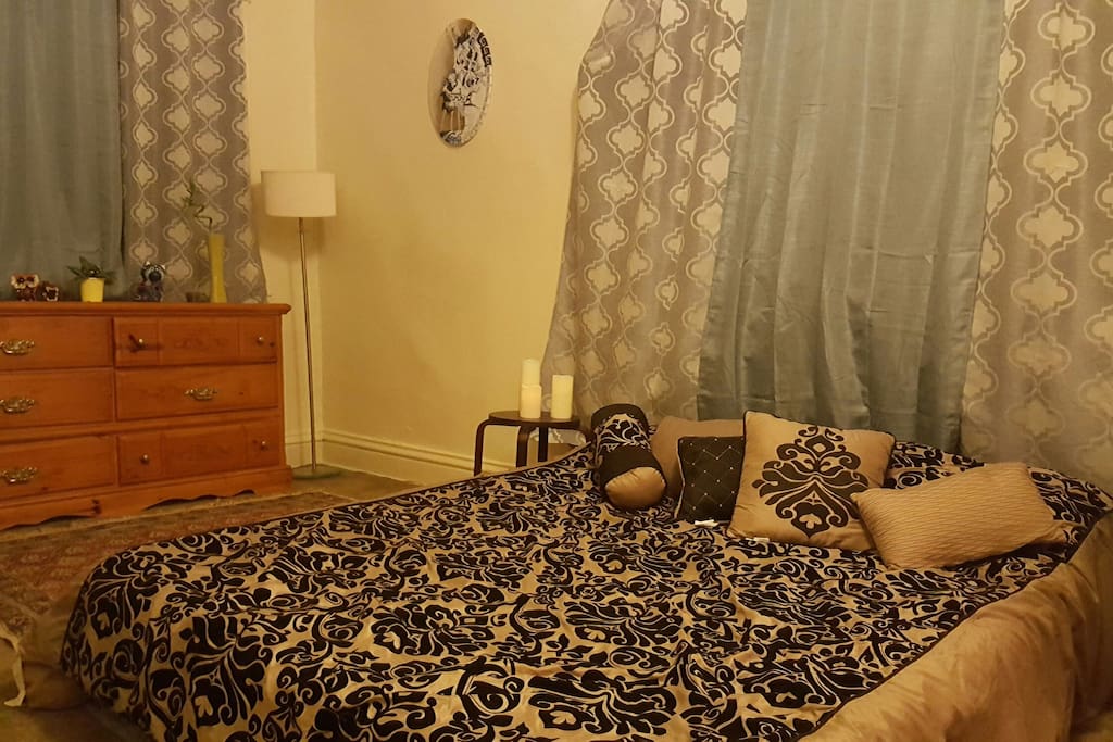 This queen size air mattress fits 2 people comfortably!