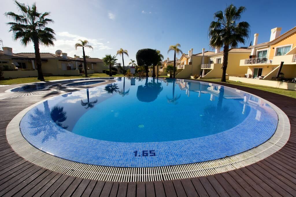 Refreshing pool right outside our door.