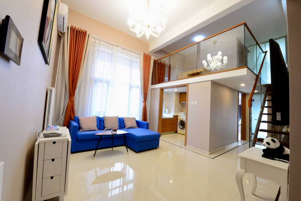 Living room with loft design