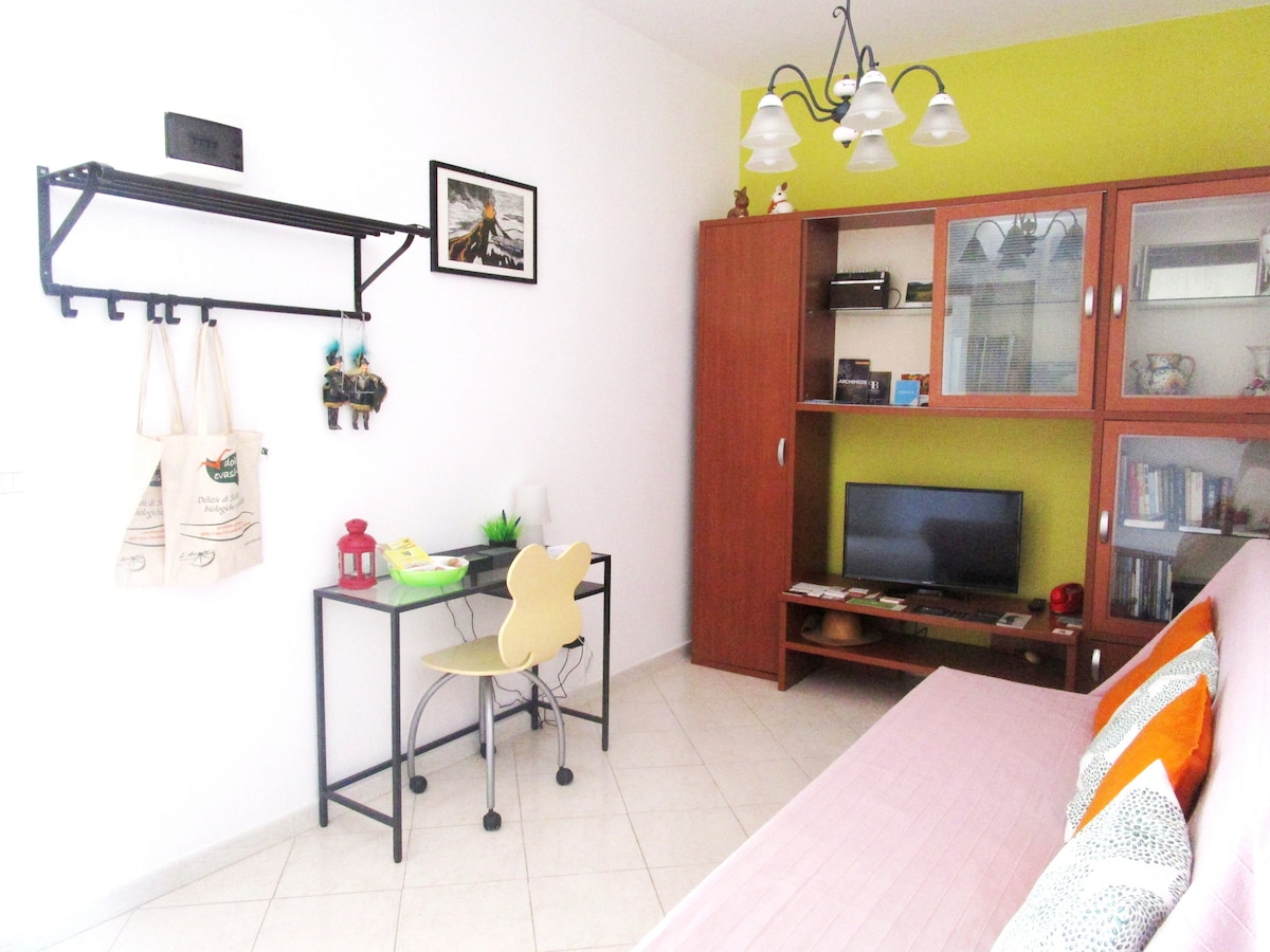 woonkamer met slaapdiva