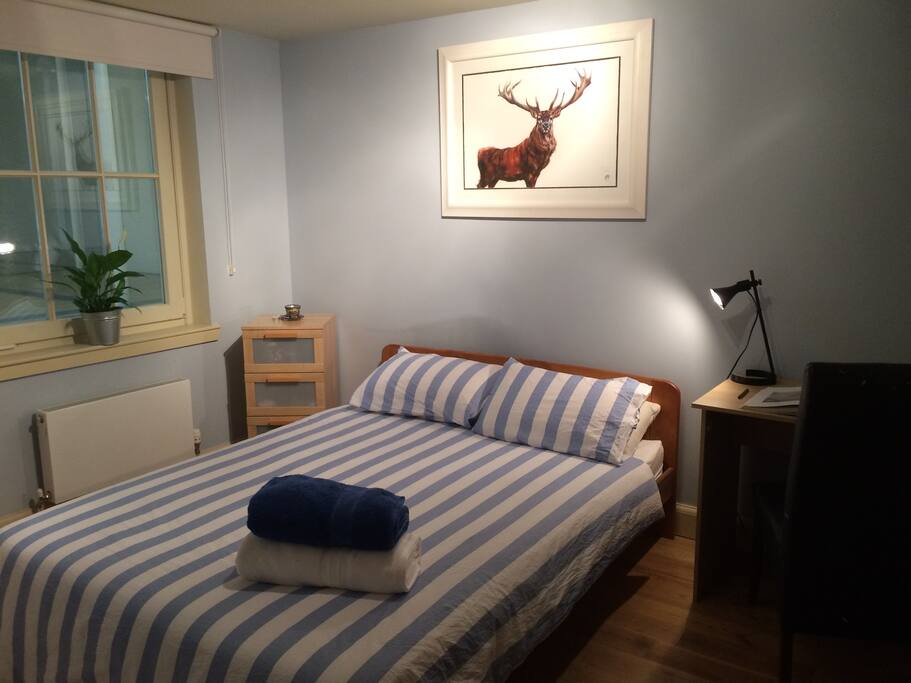 Private room, double bed, orthapeidic mattress and pillows