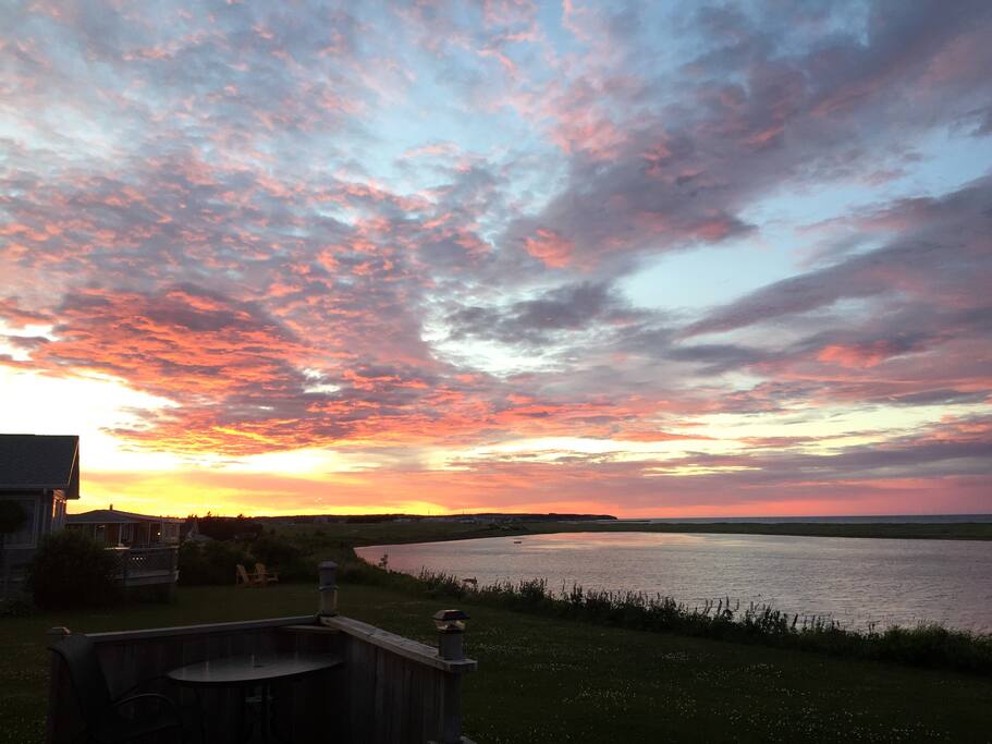 Enjoy the most incredible sunsets from our front deck!