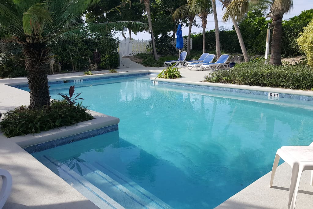Private pool available year round for guests.