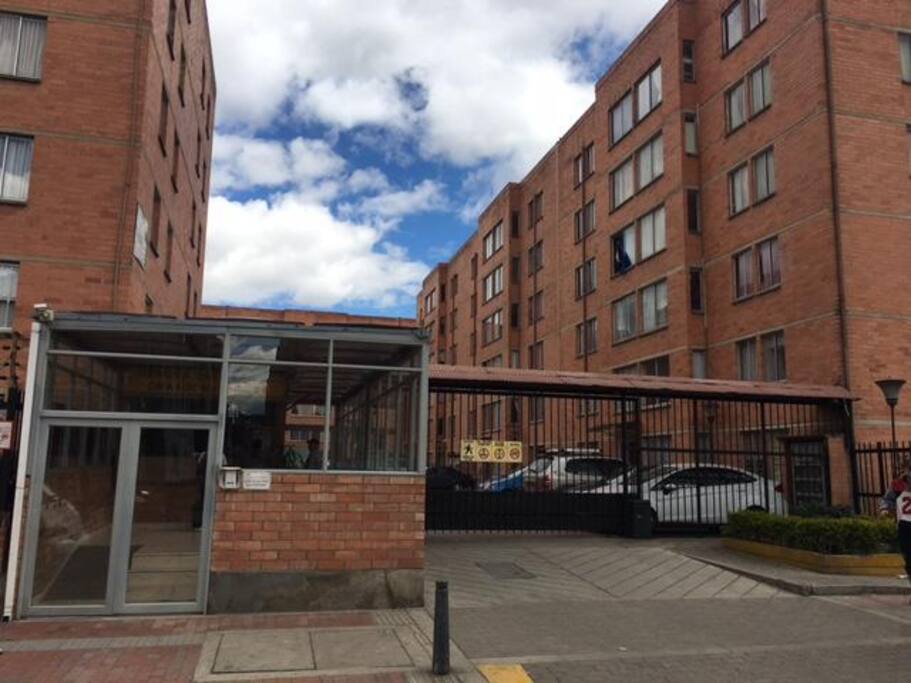 outside the residential complex, 24 hour security