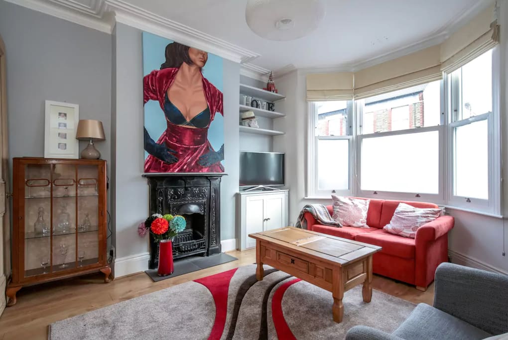 Main lounge sofa bed, HD internet TV, WiFi, blue tooth sound bar, period features, wooden floors