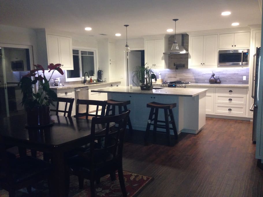 Wide Open Kitchen attached to Living Room