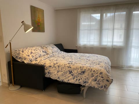 Popular Airbnb listing: Central, cozy apartment with 2 south balconies in Leukerbad