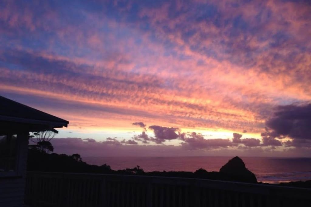 Outstanding sunsets over Lion Rock.