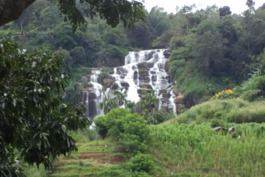 balcony view to the waterfall