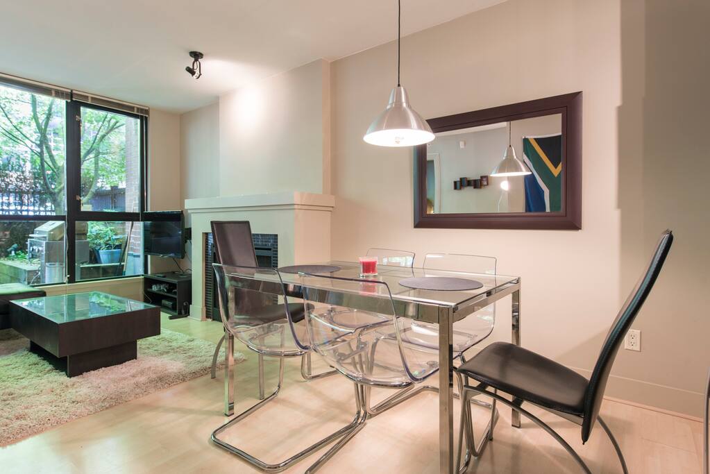 Thanks to the floor to ceiling windows the apartment feels incredibly roomy and stays well lit year round.