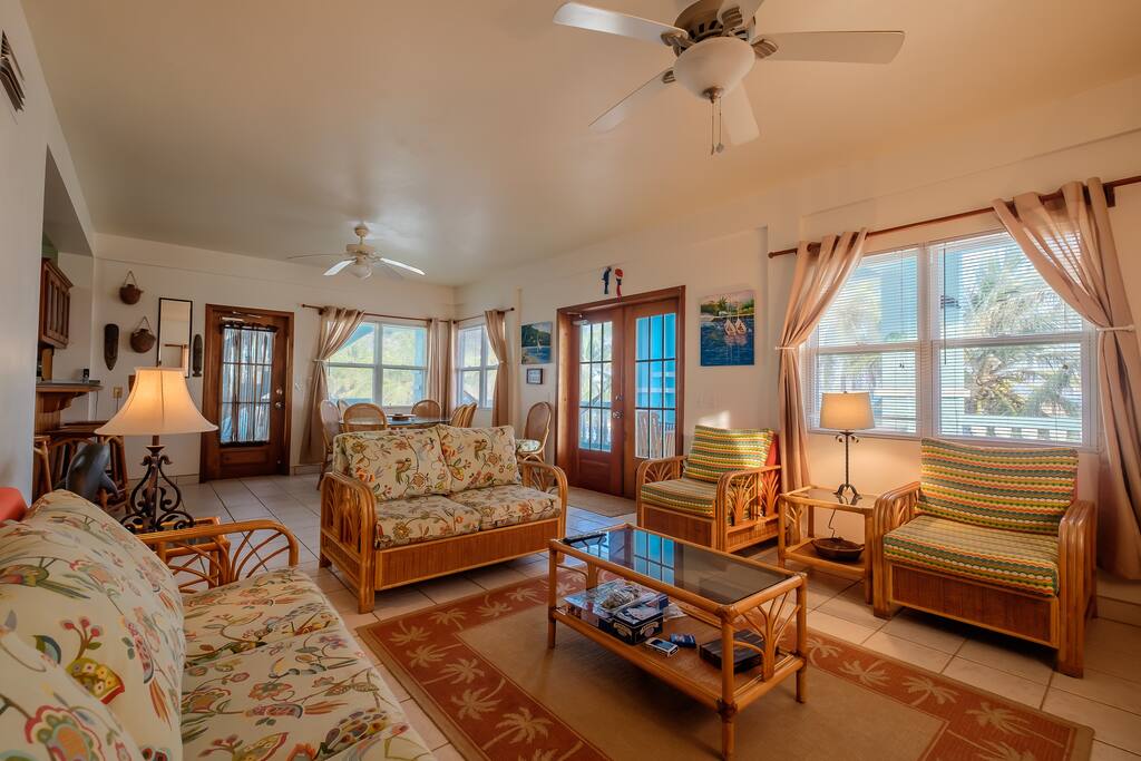 French doors lead directly to your second floor balcony
