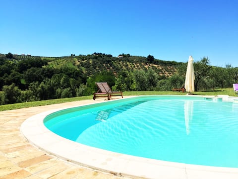 Villas country with pool near sea and mountain