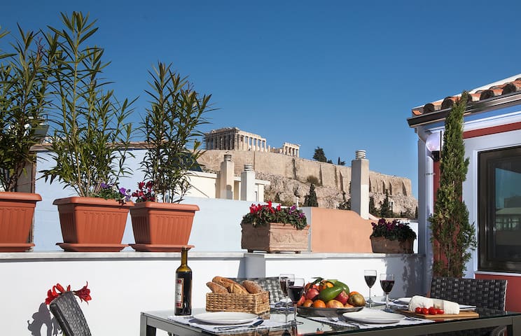 Rare Parthenon View: Acropolis Apartment & Terrace