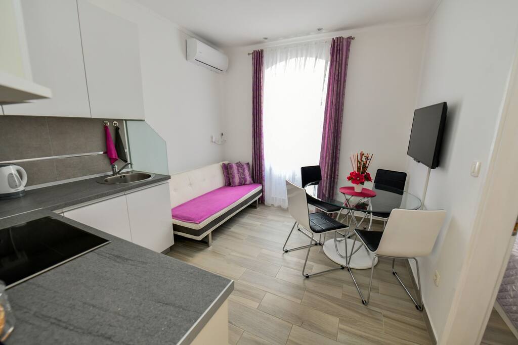 Living room with kitchen
