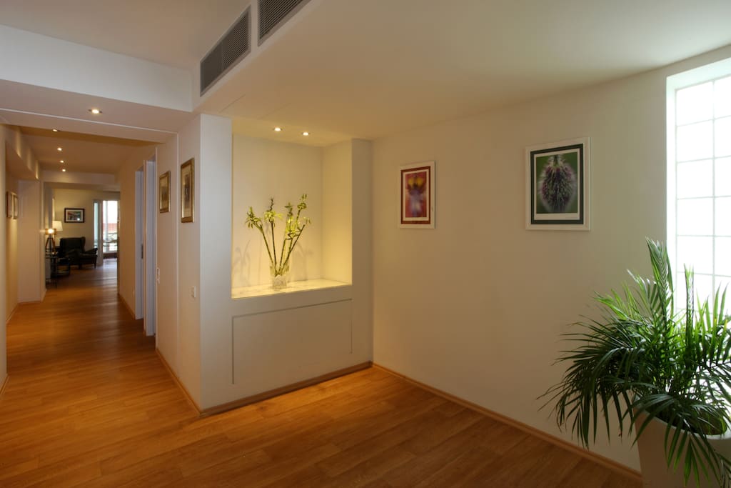 A bright entrance leading to the living room,dining…lounge area