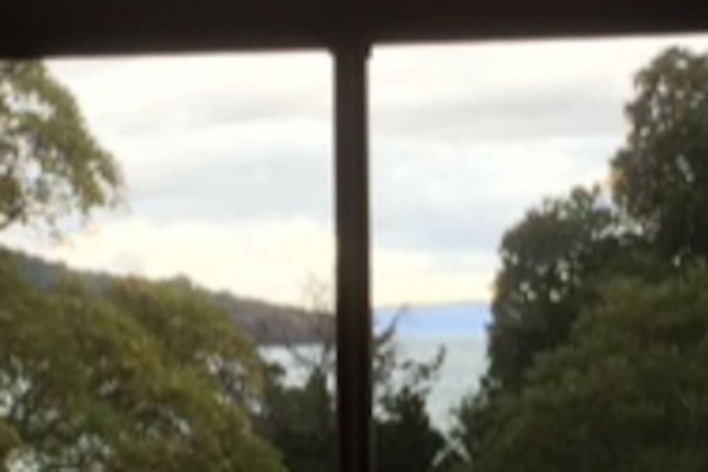 View from the living room over the lake