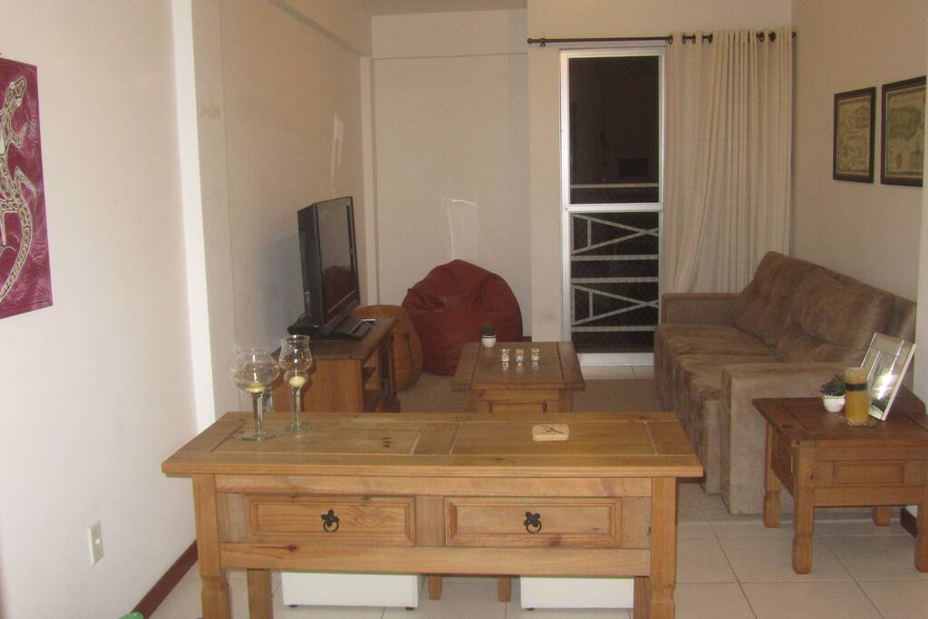 sala - com sofá-cama para 2 pessoas super confortável