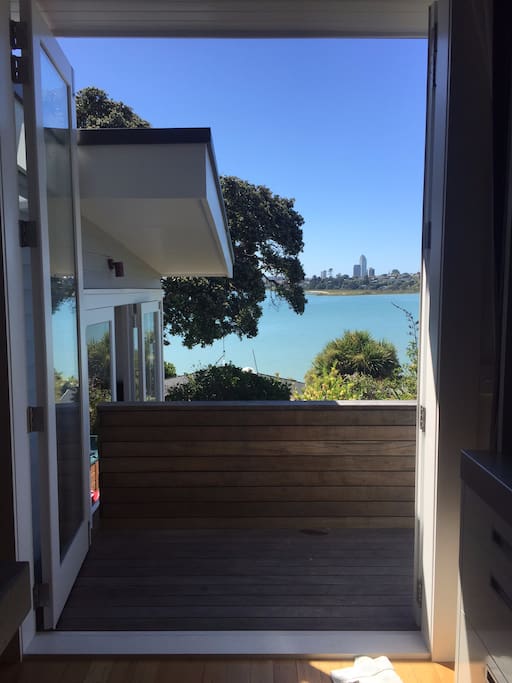 Stunning view of the bay from the kitchen.