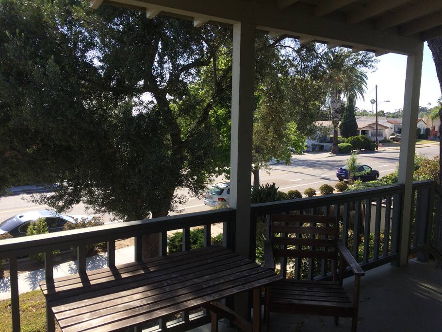 Another view from the front porch. It faces out west and gives you lovely views of the San Diego sunsets and fireworks from Sea World.