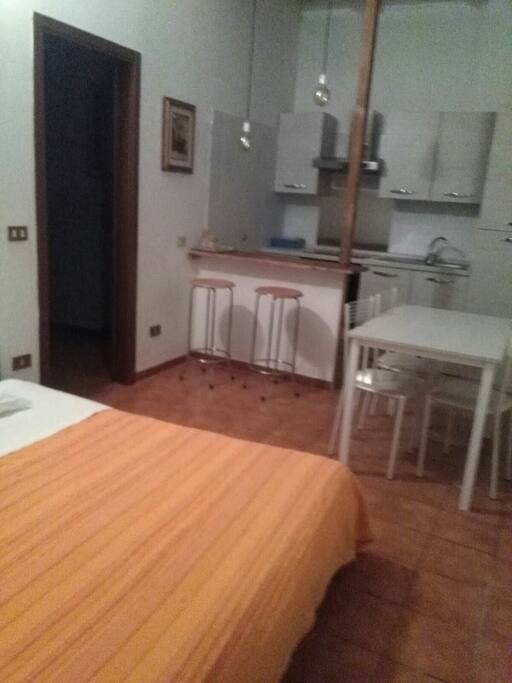 Cucina con divano letto