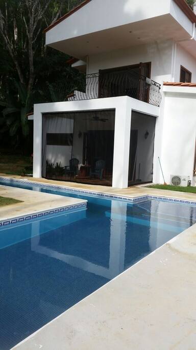 Lap pool and screeed patio