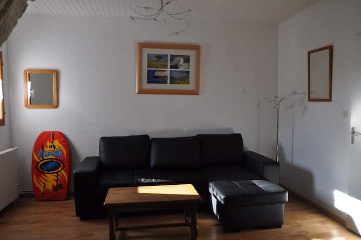 sala de estar: sofá con sofá cama