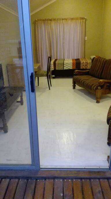 Living area with extra bed