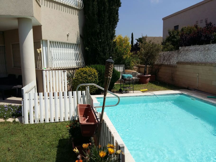 swimming pool and BBQ